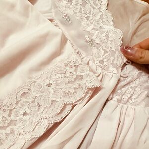 Adorable lace and flower pink babydoll top